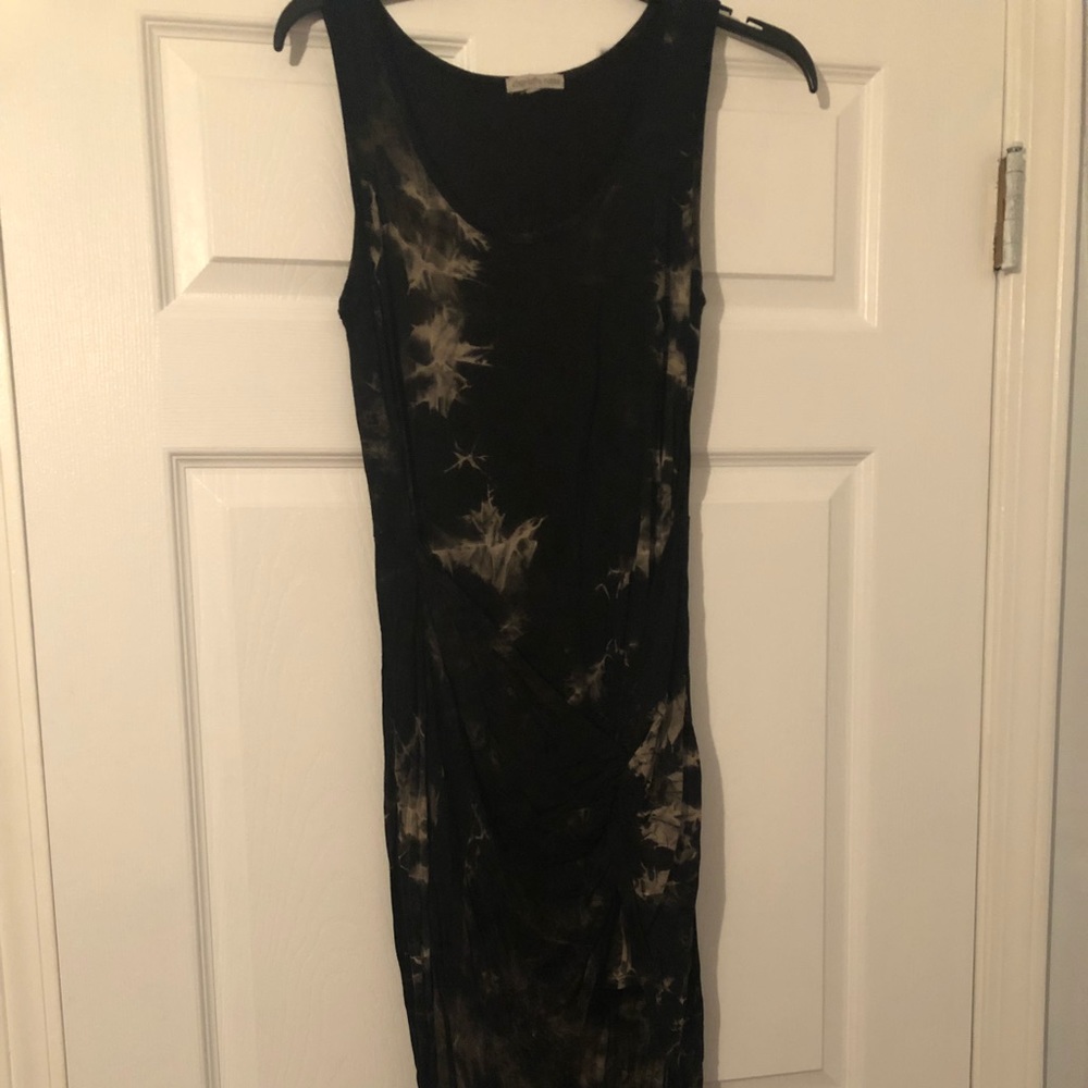 Tie died black dress